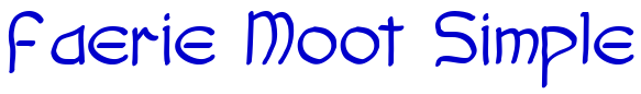 Faerie Moot Simple font